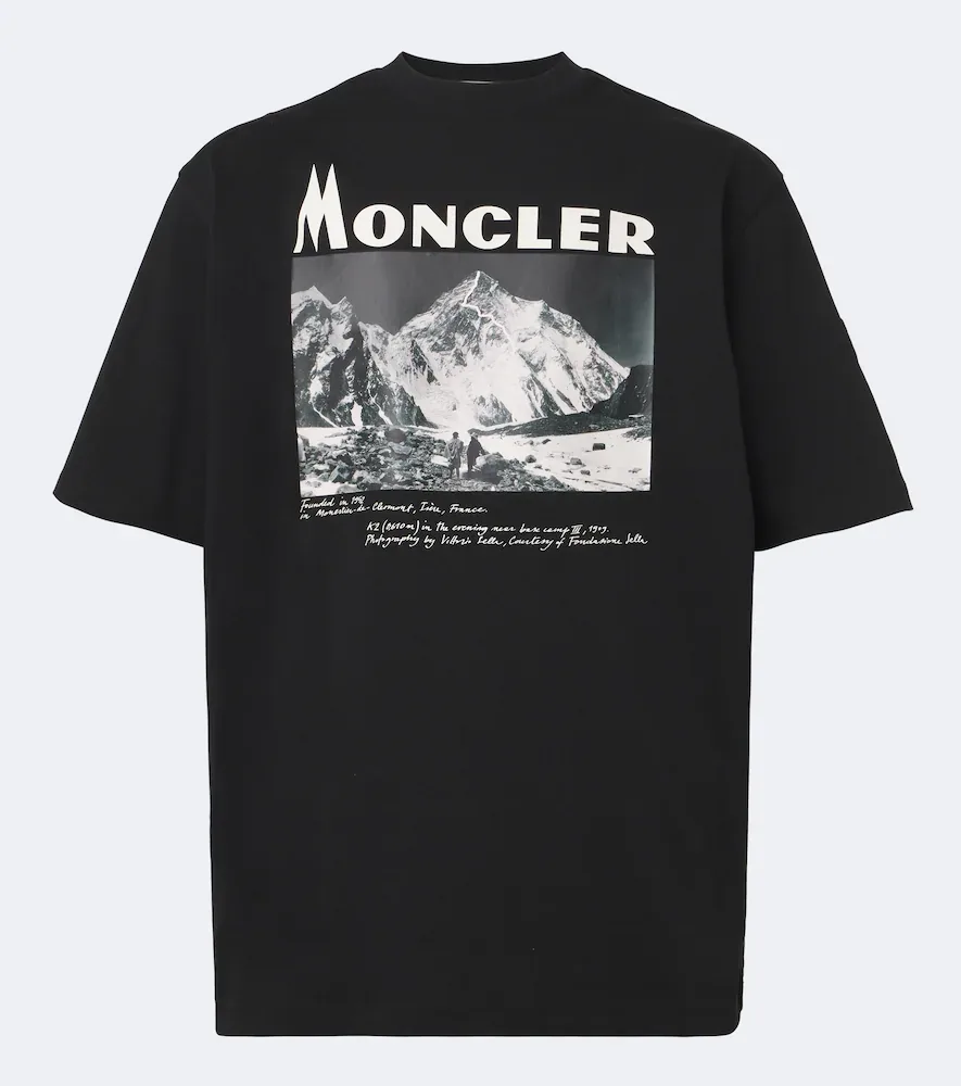 Moncler Printed Cotton Jersey T-Shirt by Moncler