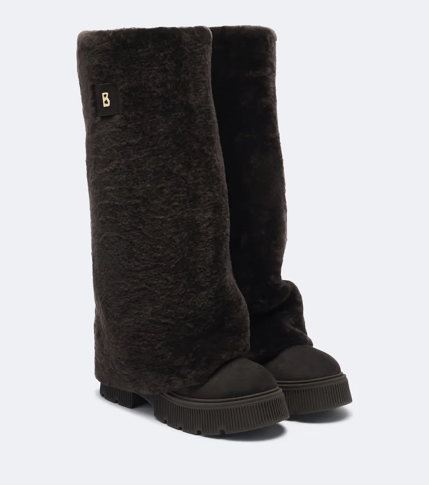 Turin Shearling Knee-High Boots by Bogner