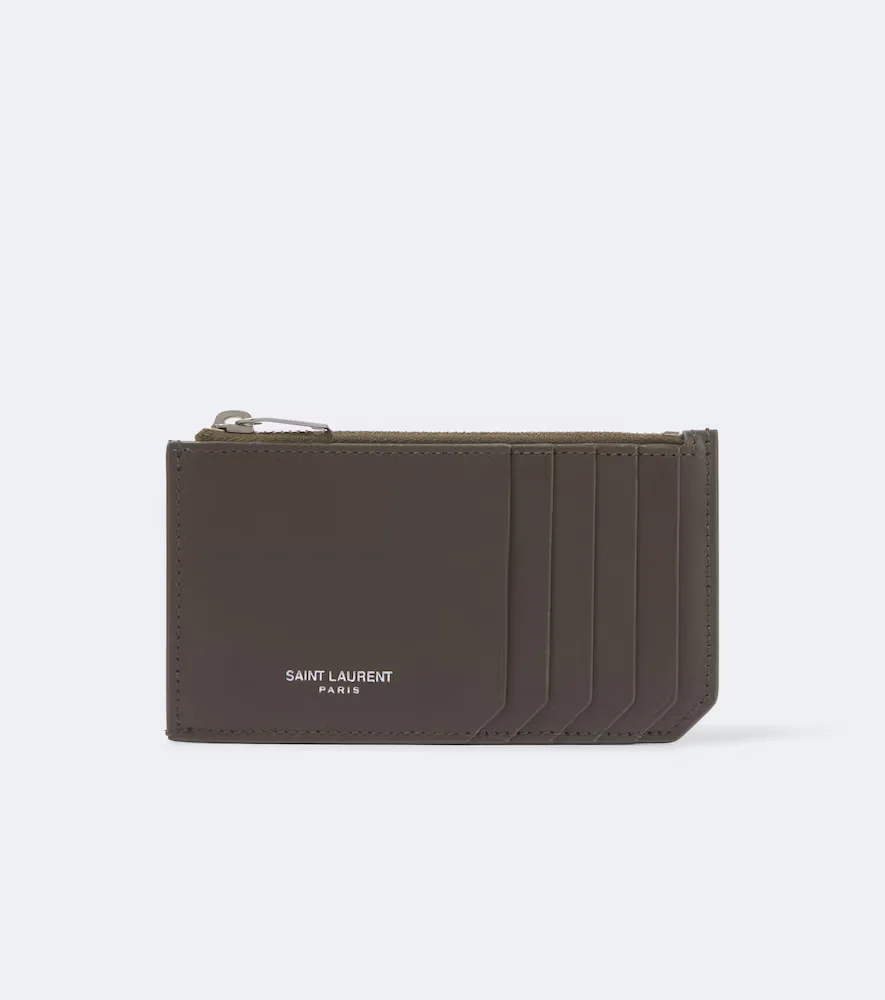 Saint Laurent Paris Fragments Leather Card Holder by Saint Laurent