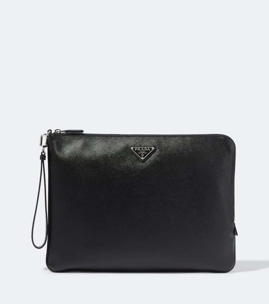 Saffiano Leather Pouch by Prada