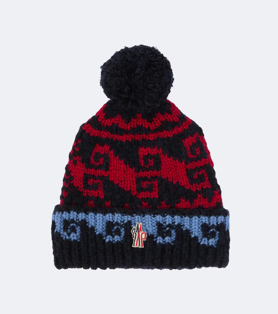 Grenoble Intarsia Wool and Alpaca-Blend Beanie by Moncler