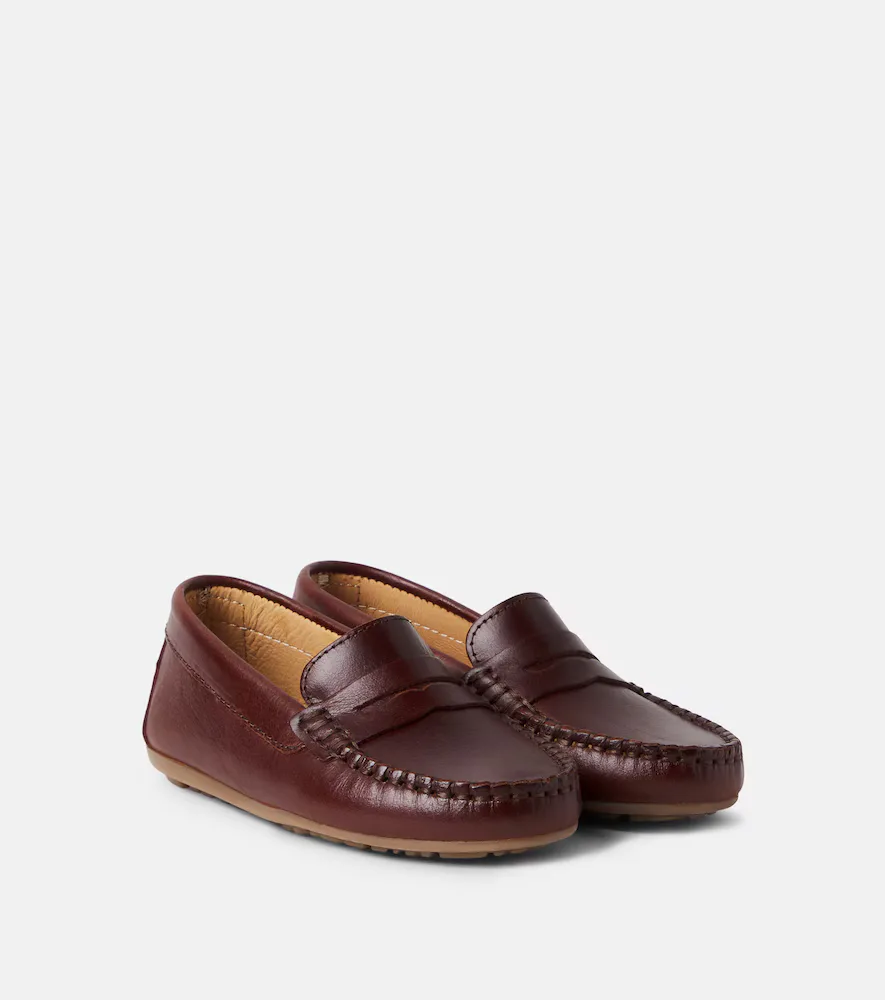 Leather Penny Loafers by La Coqueta