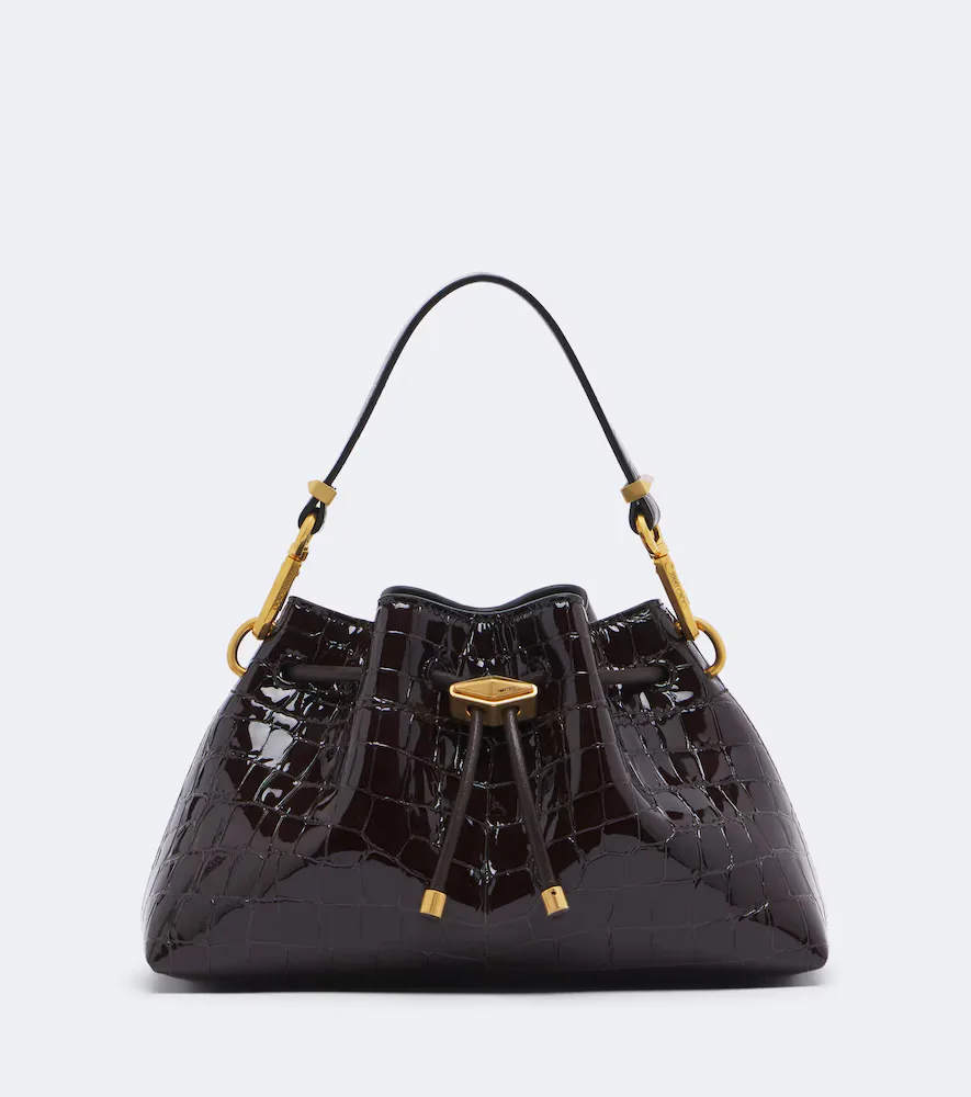 Cinch Small Patent Leather Top-Handle Bag by Jimmy Choo
