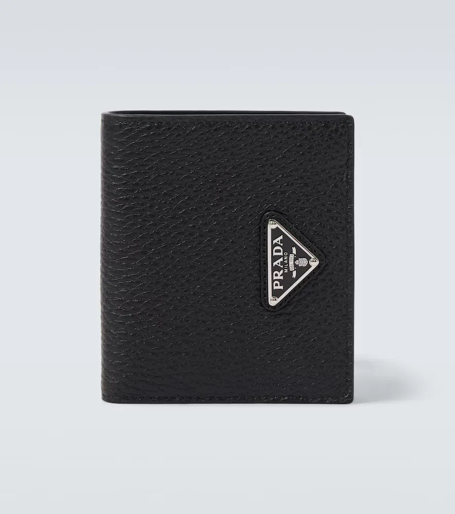 Logo Leather Wallet by Prada