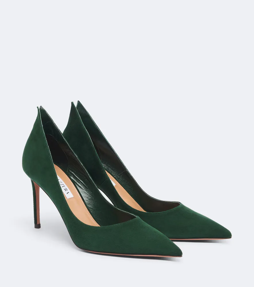 Linea Suede Pumps by Aquazzura