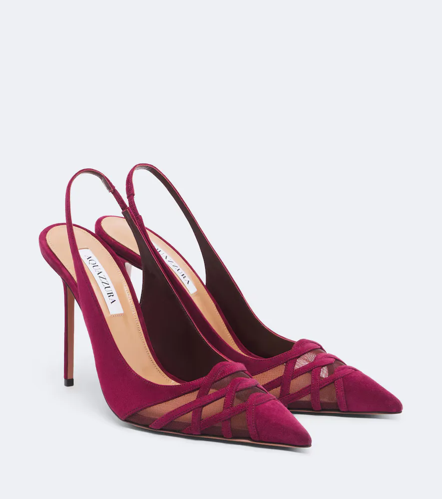 Perfect Match Suede Slingback Pumps by Aquazzura