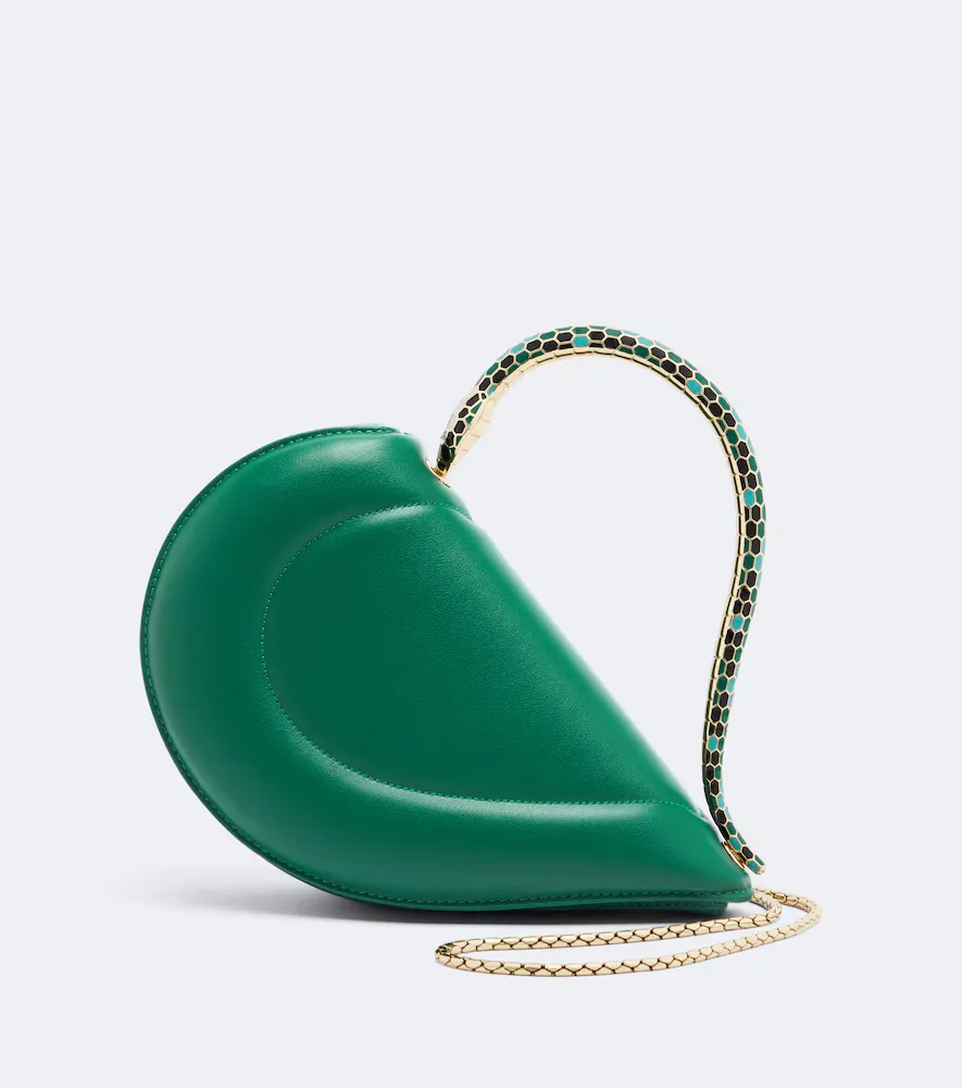 Serpentine Cuore 1968 Leather Top-Handle Bag by BVLGARI