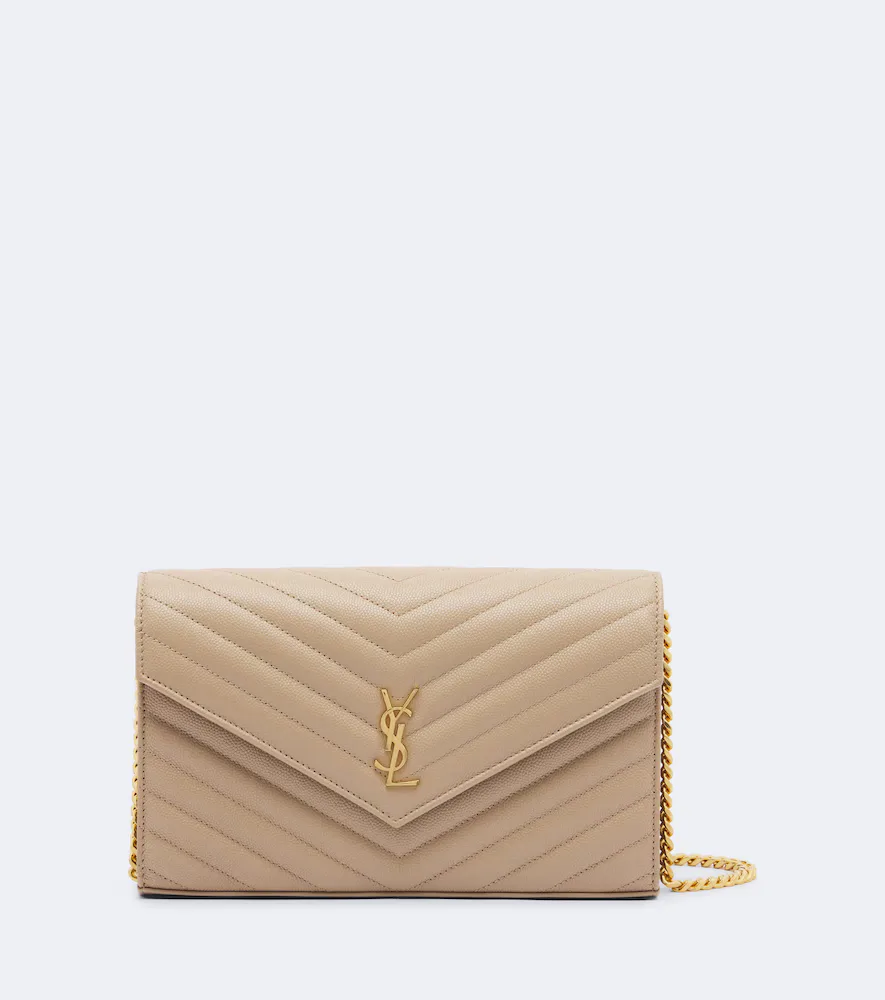 Cassandre Matelass Leather Wallet on Chain