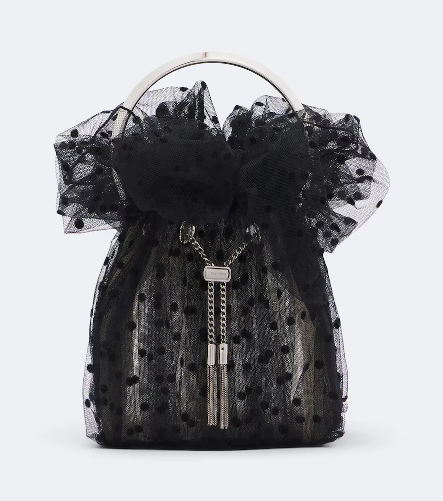 Bon Bon Point Desprit Bucket Bag by Jimmy Choo