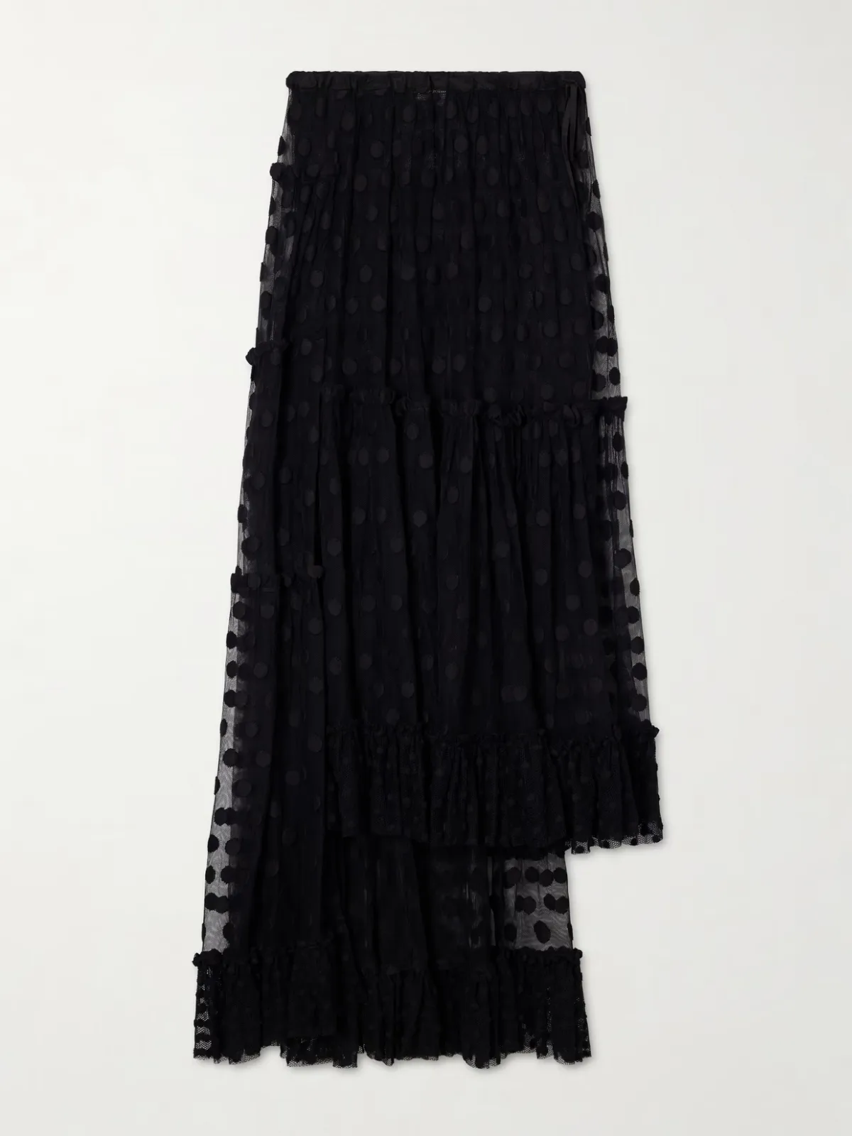 - Sunia Embroidered Cotton-blend Mesh Maxi Skirt -