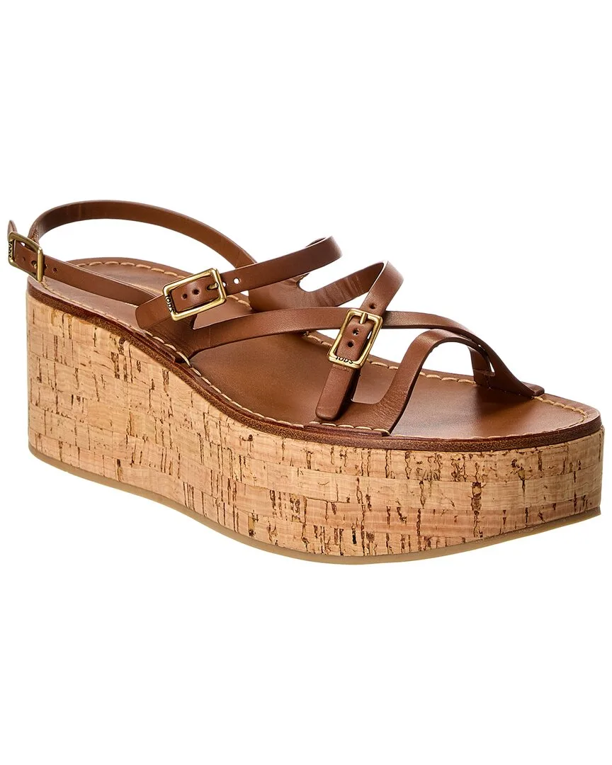 Leather Wedge Sandal by Tod's