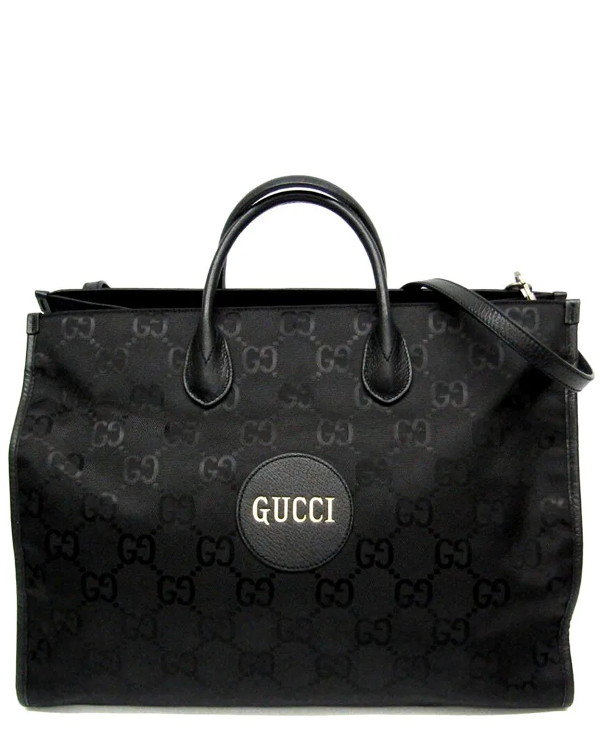 Black Nylon Canvas & Leather Shoulder Bag (authentic Pre-Owned) by Gucci