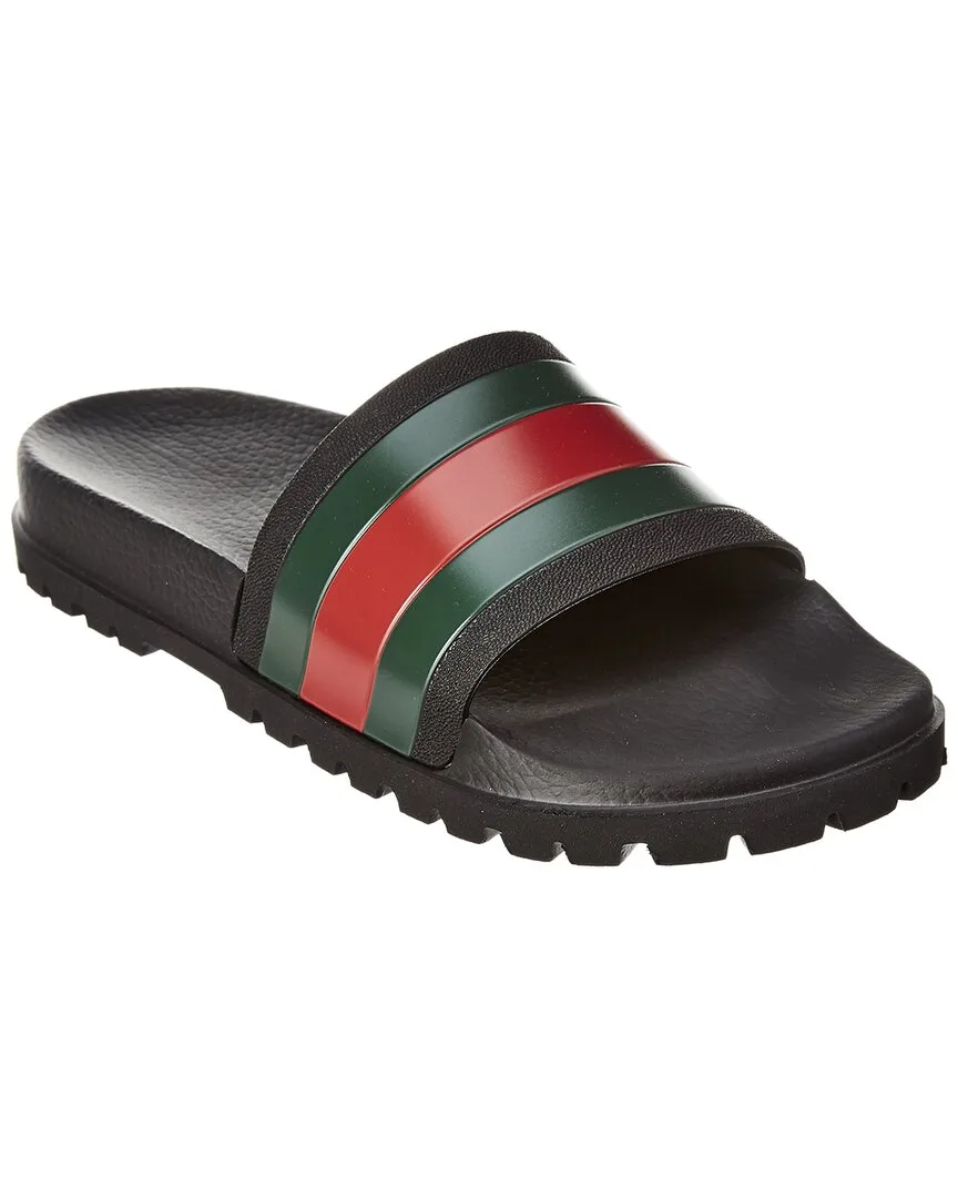 Web Rubber Slide by Gucci
