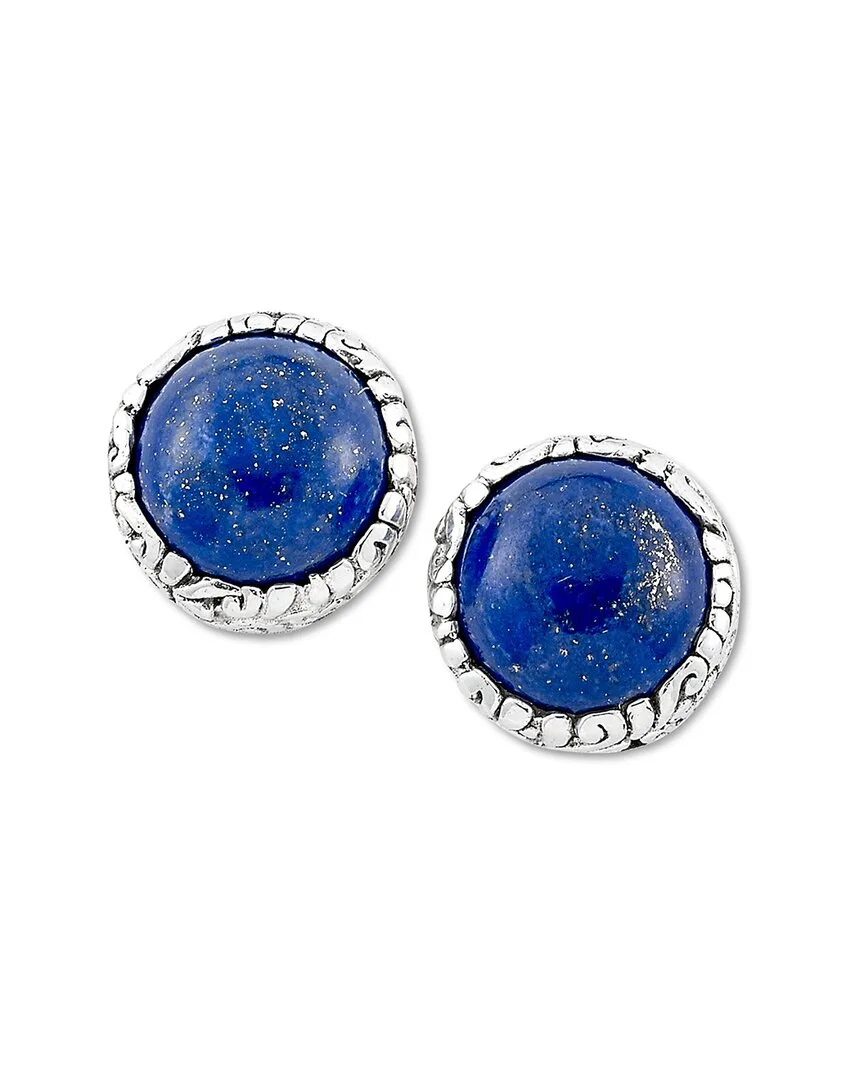 Silver 3.87 ct. tw. Lapis Earrings by Samuel B