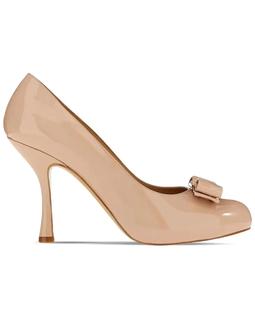 Salvatore Kali Bow Leather Pump by Ferragamo