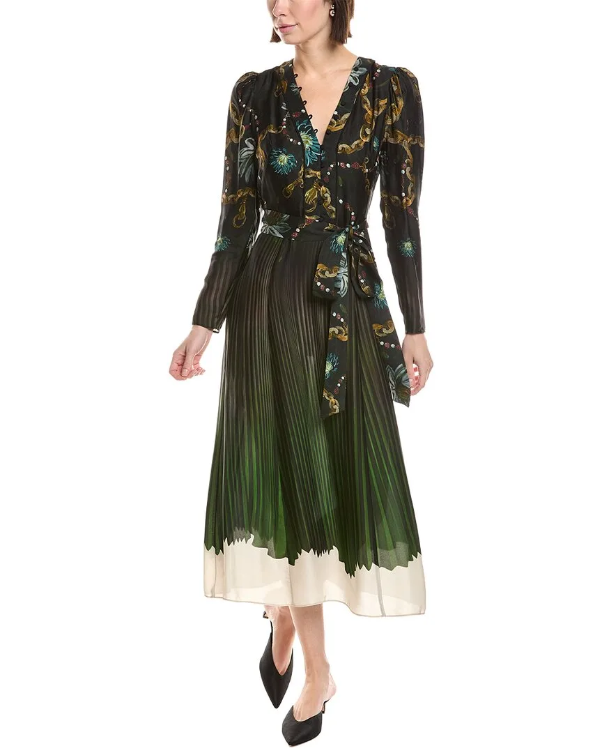 Printed Georgette Midi Dress by Marchesa