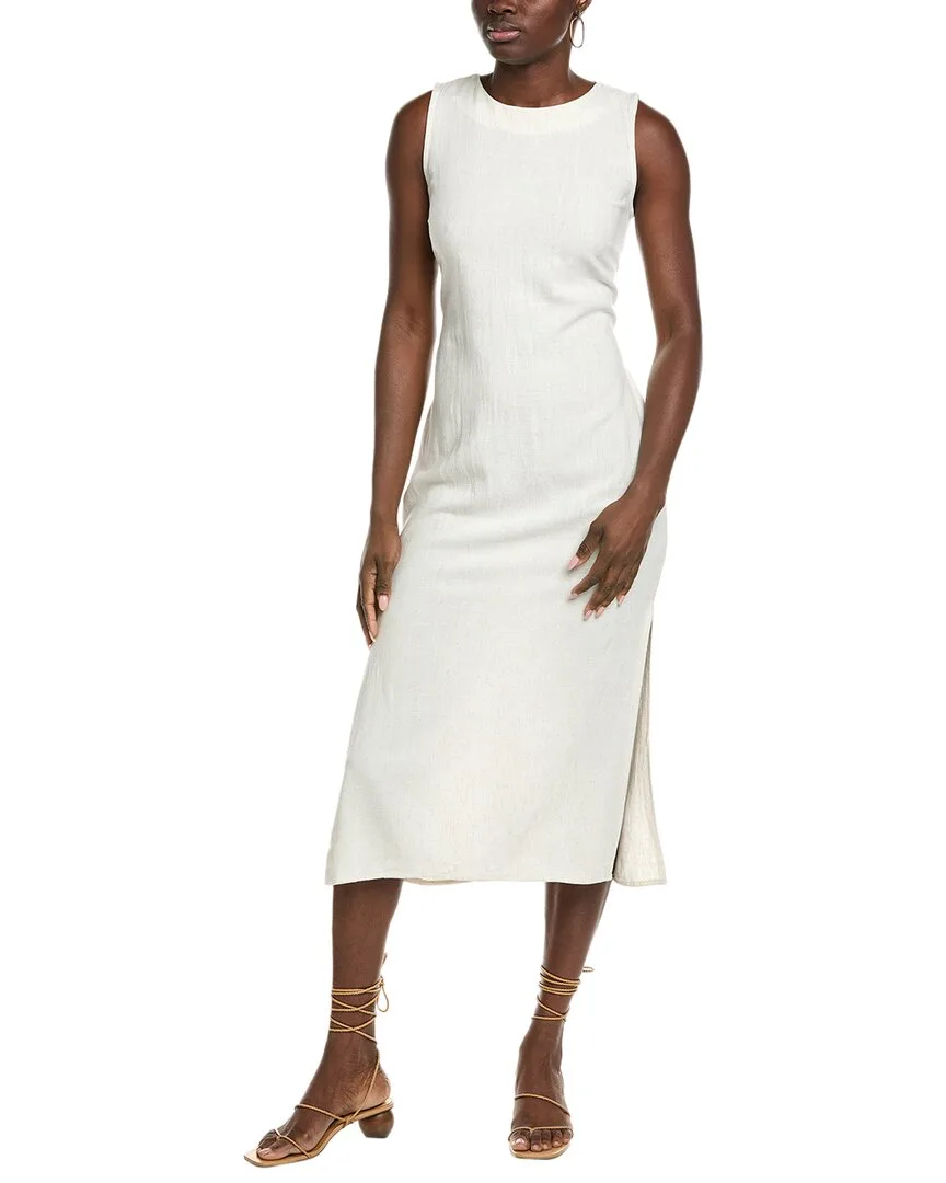 Smock Slit Ribbon Maxi Dress by Marion