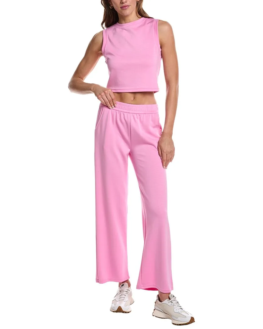 Marion 29in 2pc Crop Tank & Wide Leg Pant Lounge Set by Marion