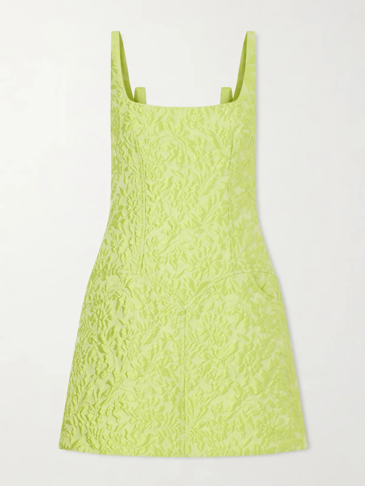 - Floral Silk-blend Jacquard Mini Dress -