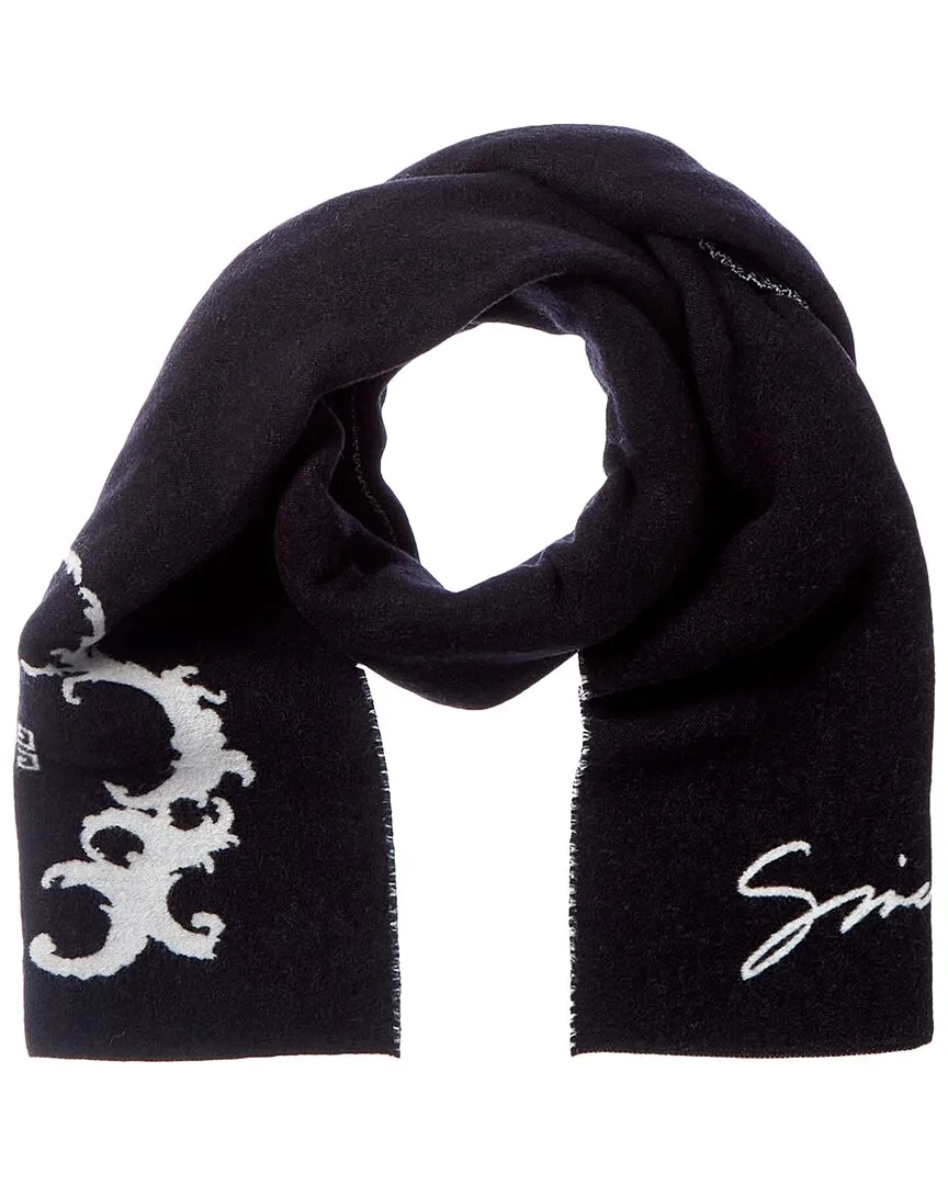 Reversible Baroque Crown Wool & Silk-Blend Scarf by GIVENCHY