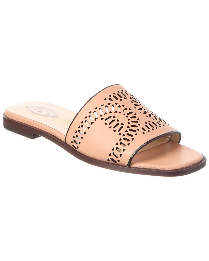 Logo Leather Sandal by Tod's
