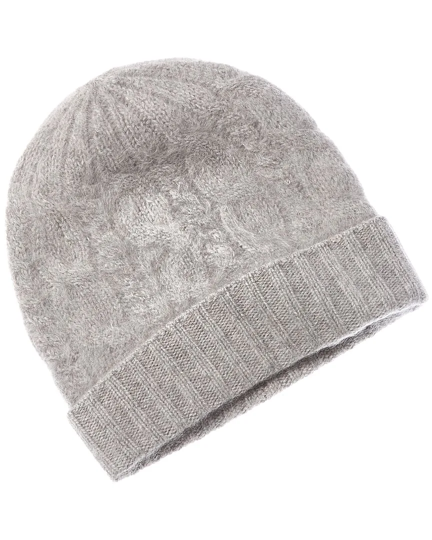 Brushed Cashmere Chunky Cable Hat by Sofiacashmere