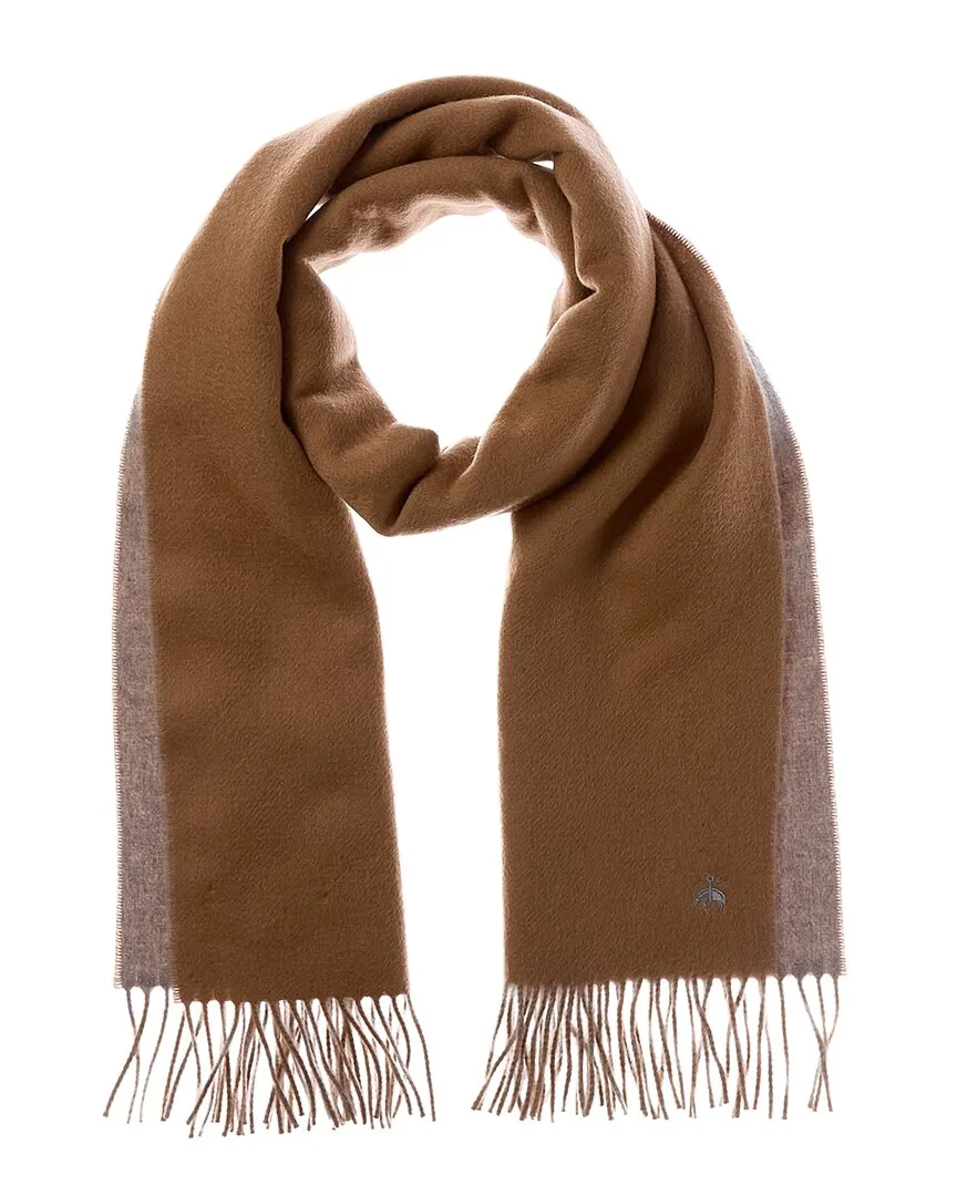 Double-Face Reversible Wool & Cashmere-Blend Scarf by Brooks Brothers