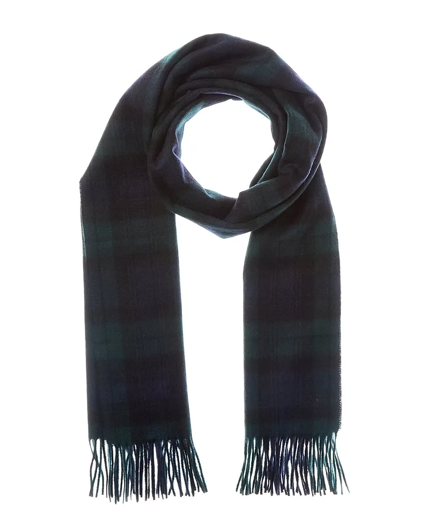 Wool & Cashmere-Blend Black Watch Scarf by Brooks Brothers