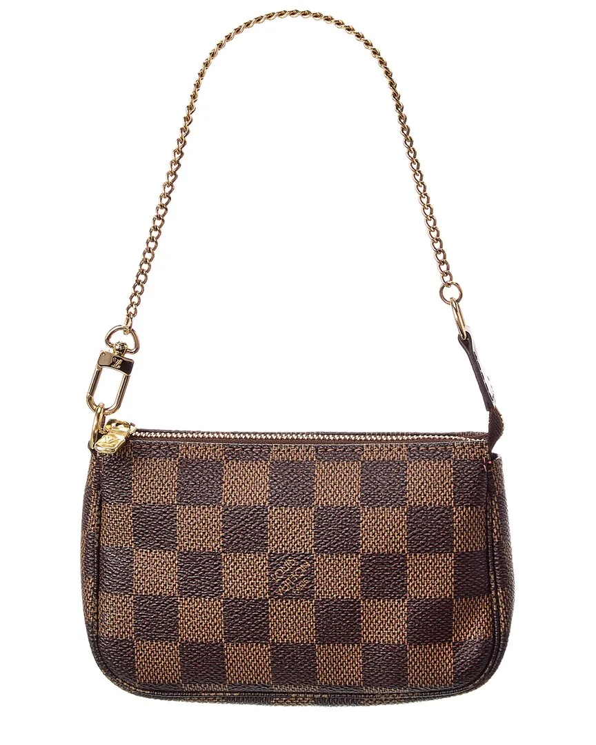 Damier Ebene Mini Pochette (authentic Pre-Loved) by Louis Vuitton