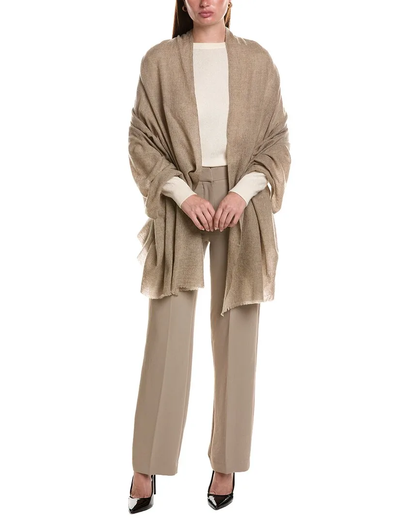 Plain Weave Solid Cashmere Wrap by Amicale Cashmere