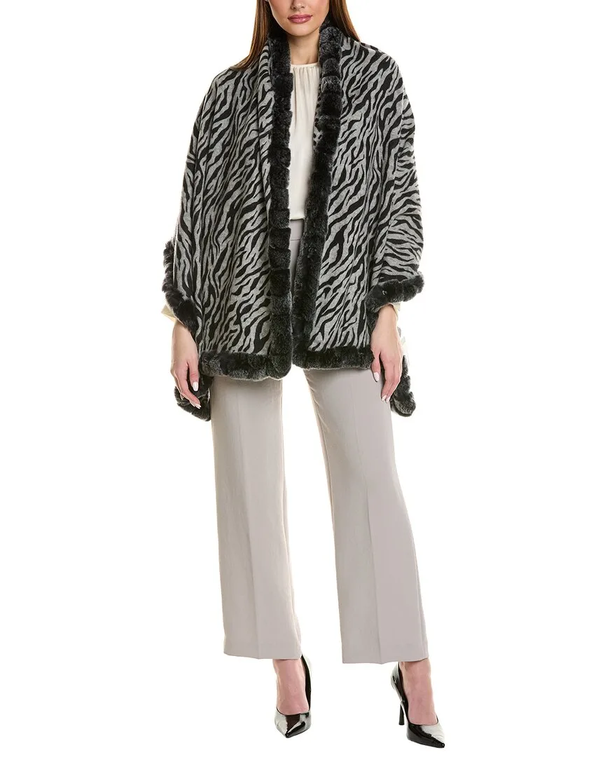 Reversible Leopard Print Wool Wrap by La Fiorentina