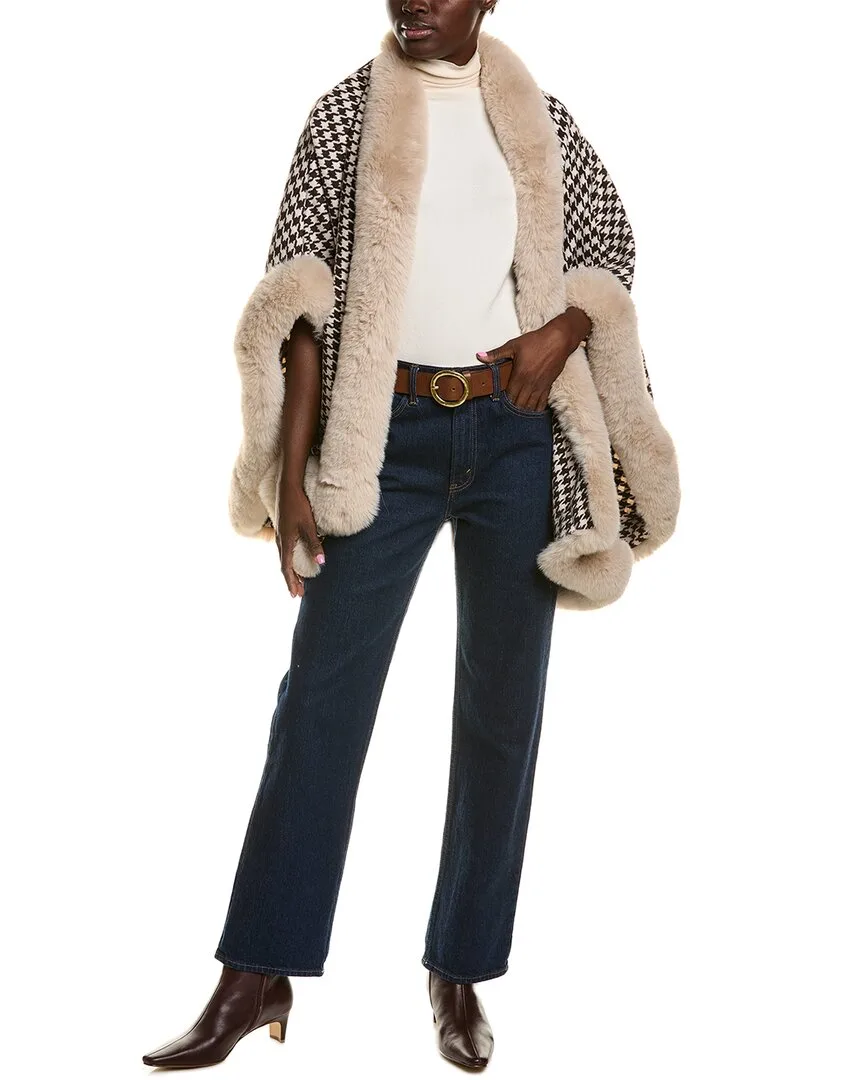 Houndstooth Ruana by La Fiorentina