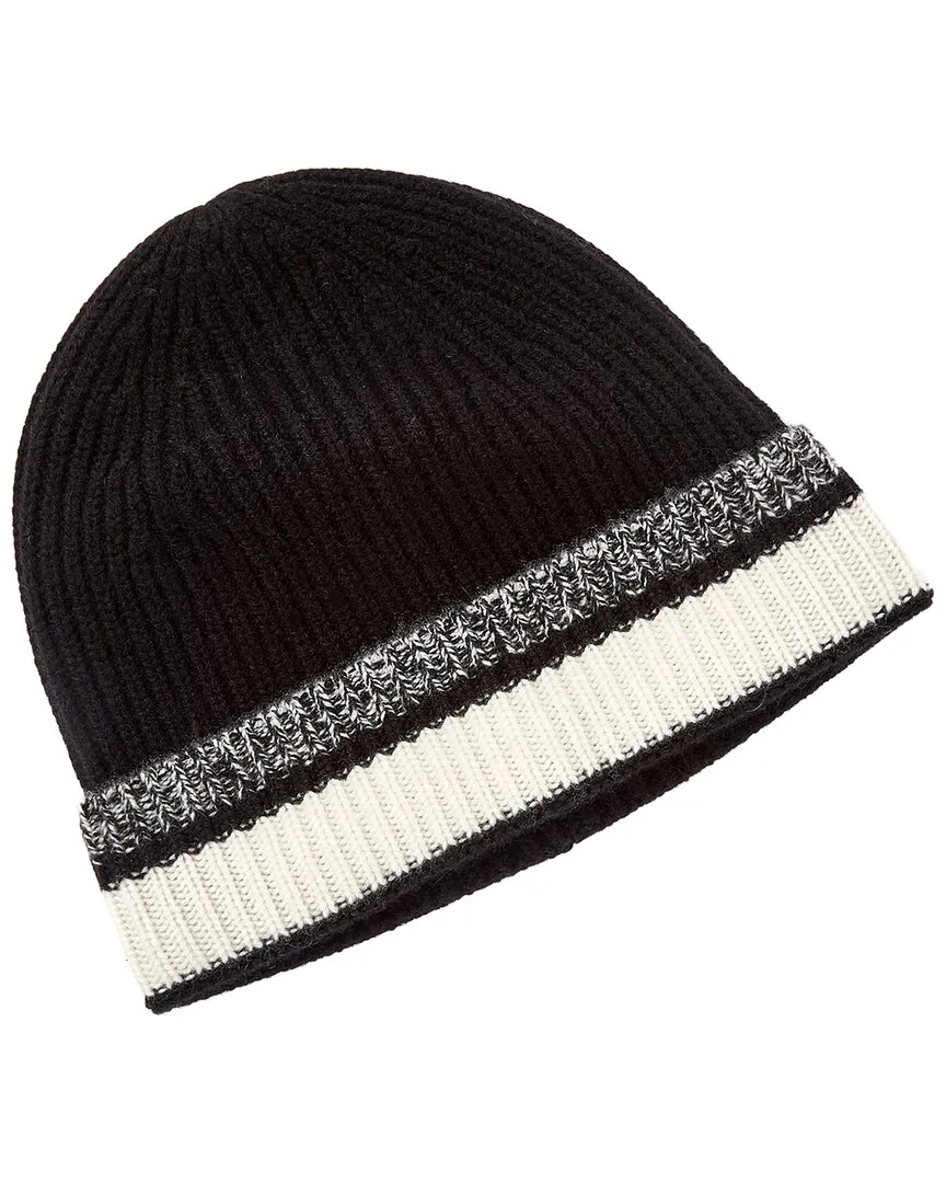 Cuffed Rib Knit Cashmere Hat by Phenix