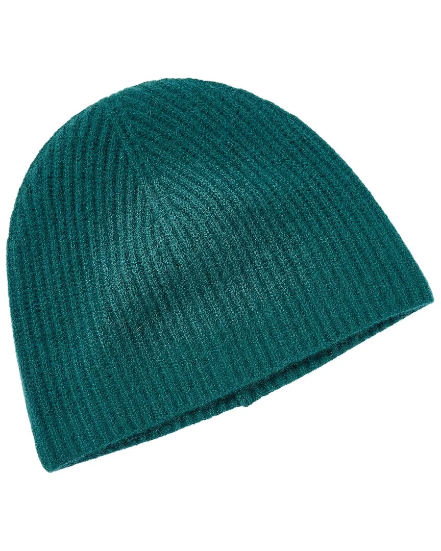 Rib Knit Cashmere Beanie