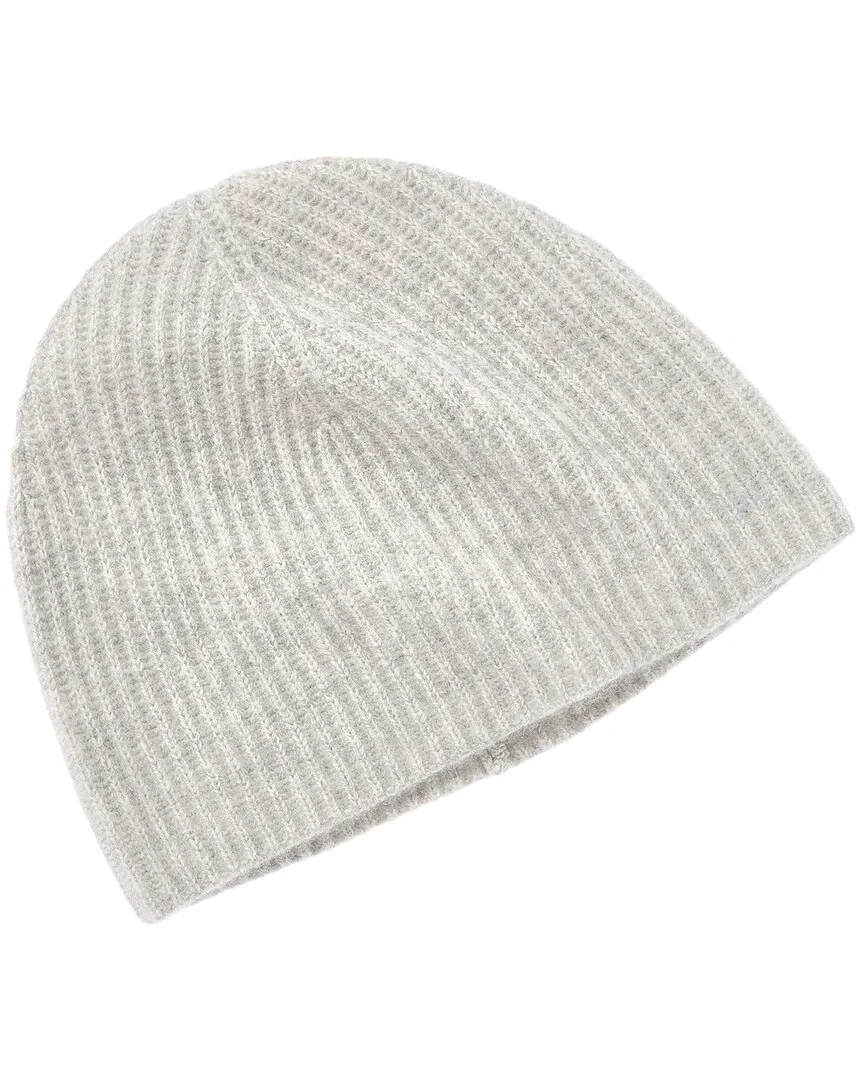 Rib Knit Cashmere Beanie