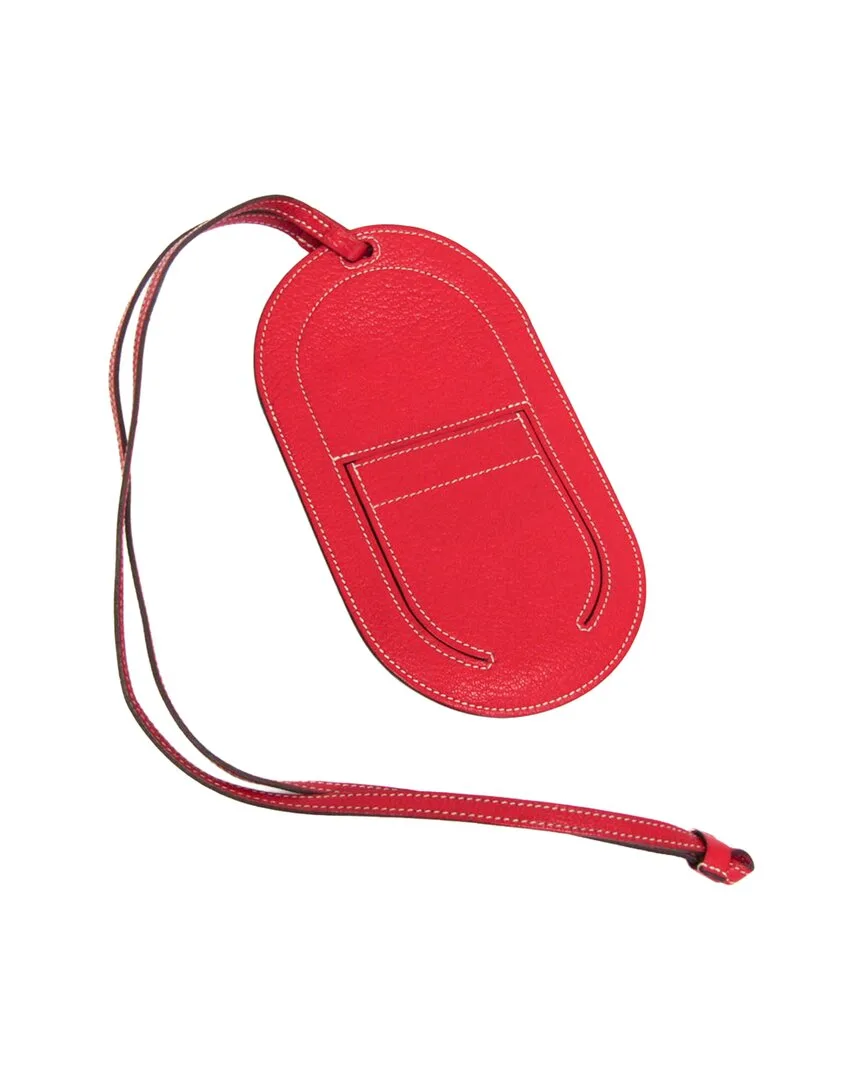 Red Chevre Leather Pouch (authentic Pre-Loved) by Herms