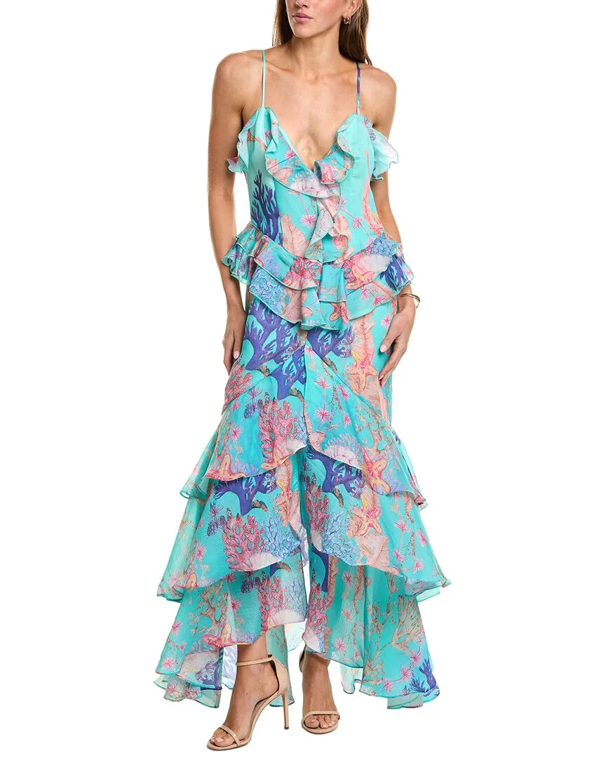 Coral Tiered Gown by Elliatt