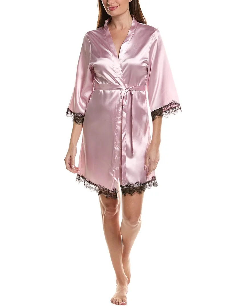 Satin Lace Trim Robe by Sugar
