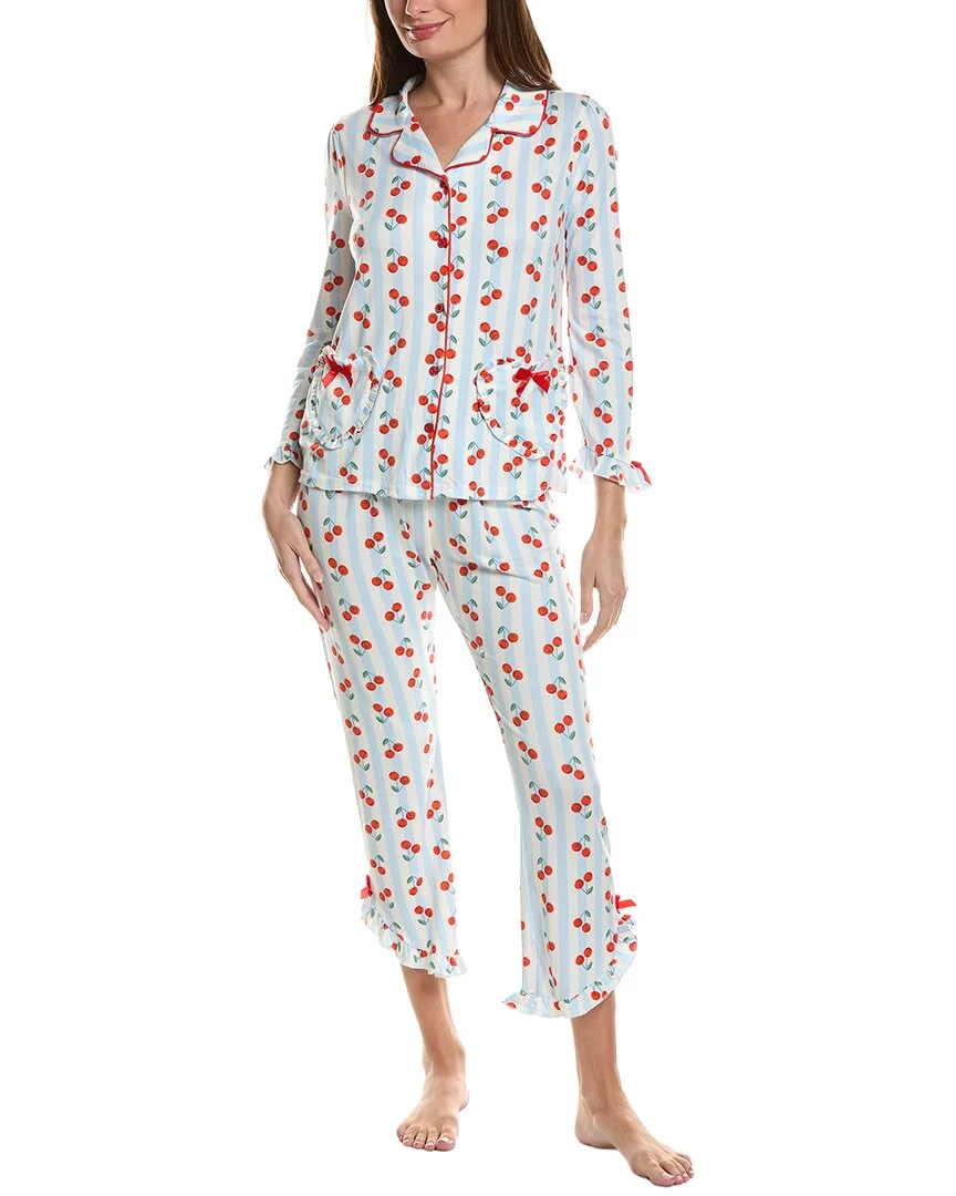 2Pc Ruffle Heart Pocket Pant Set by Sugar