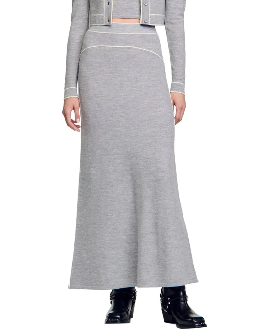 Wrap Knitted Skirt by Sandro