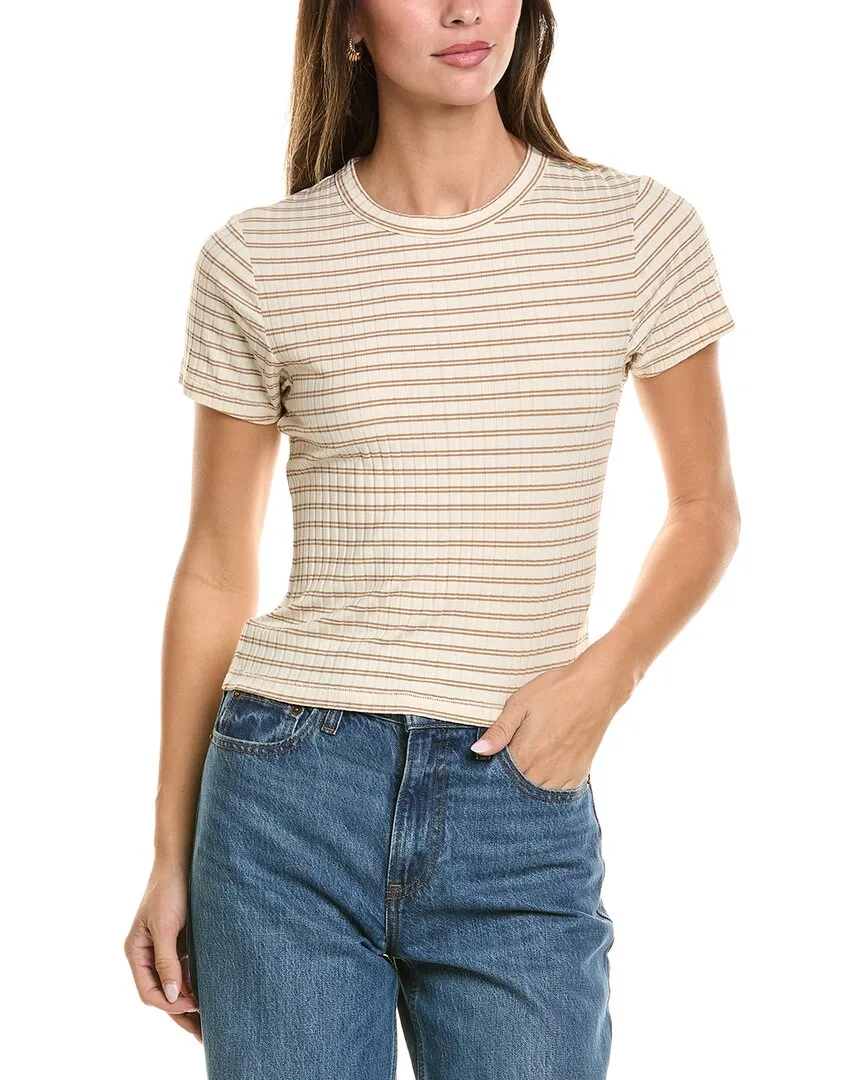 Luca Stripe Rib Baby T-Shirt by rag & bone