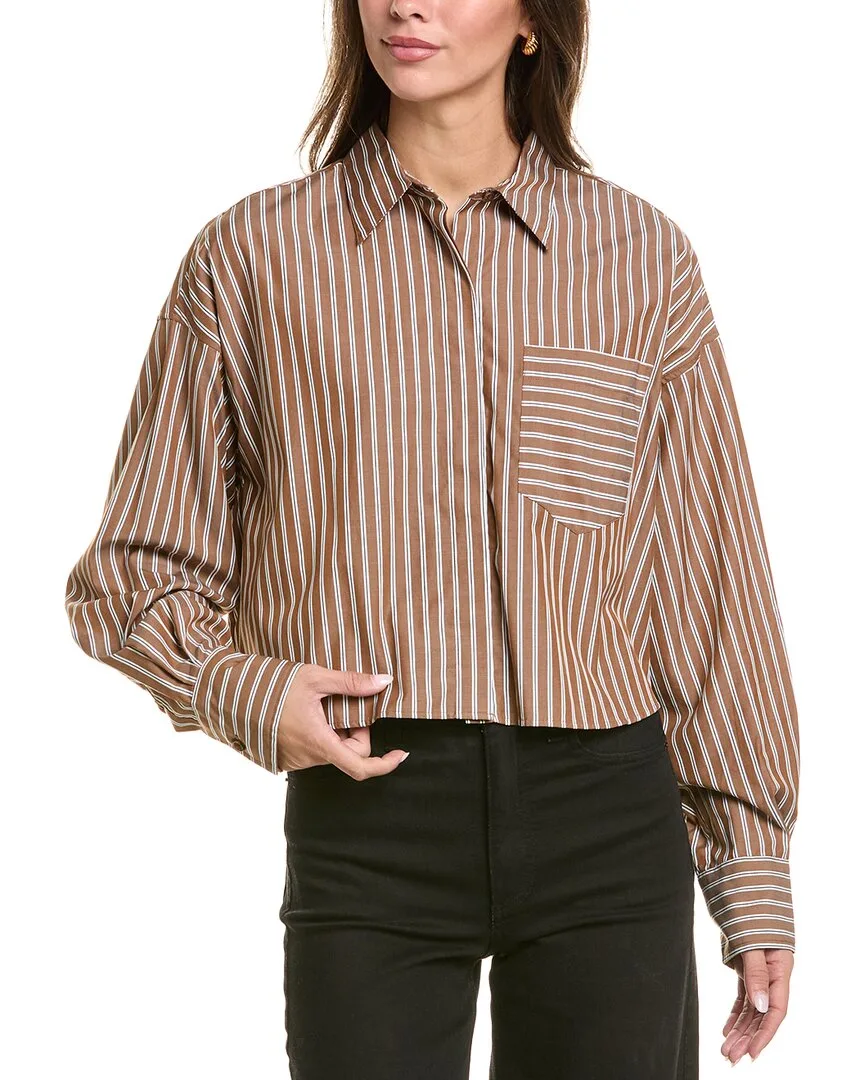 Marin Cropped Striped Shirt by rag & bone