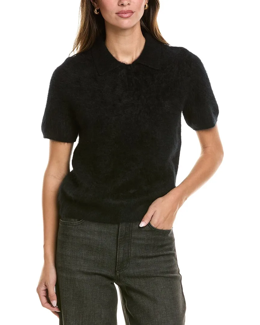 Jada Brushed Cashmere Polo Sweater