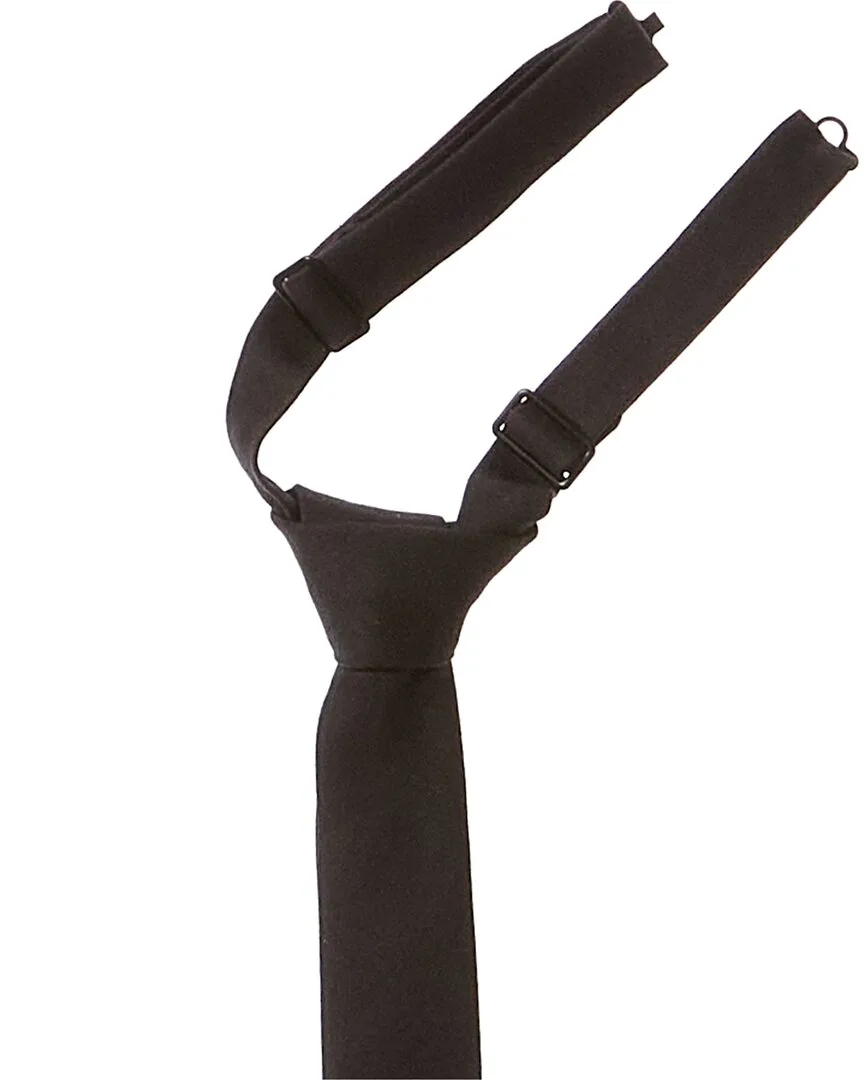 V Adjustable Clip-On Wool & Silk-Blend Tie by Valentino