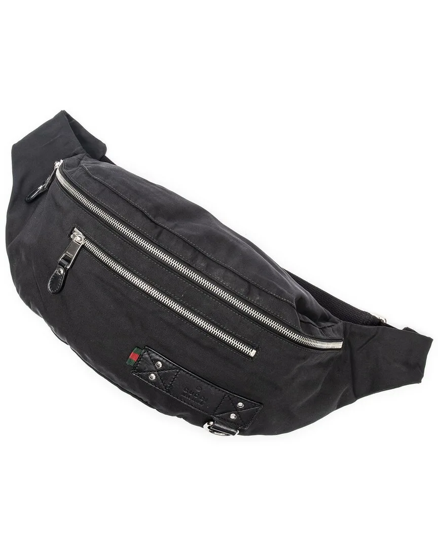 Black Canvas Web Belt Bag (authentic Pre-Loved) by Gucci