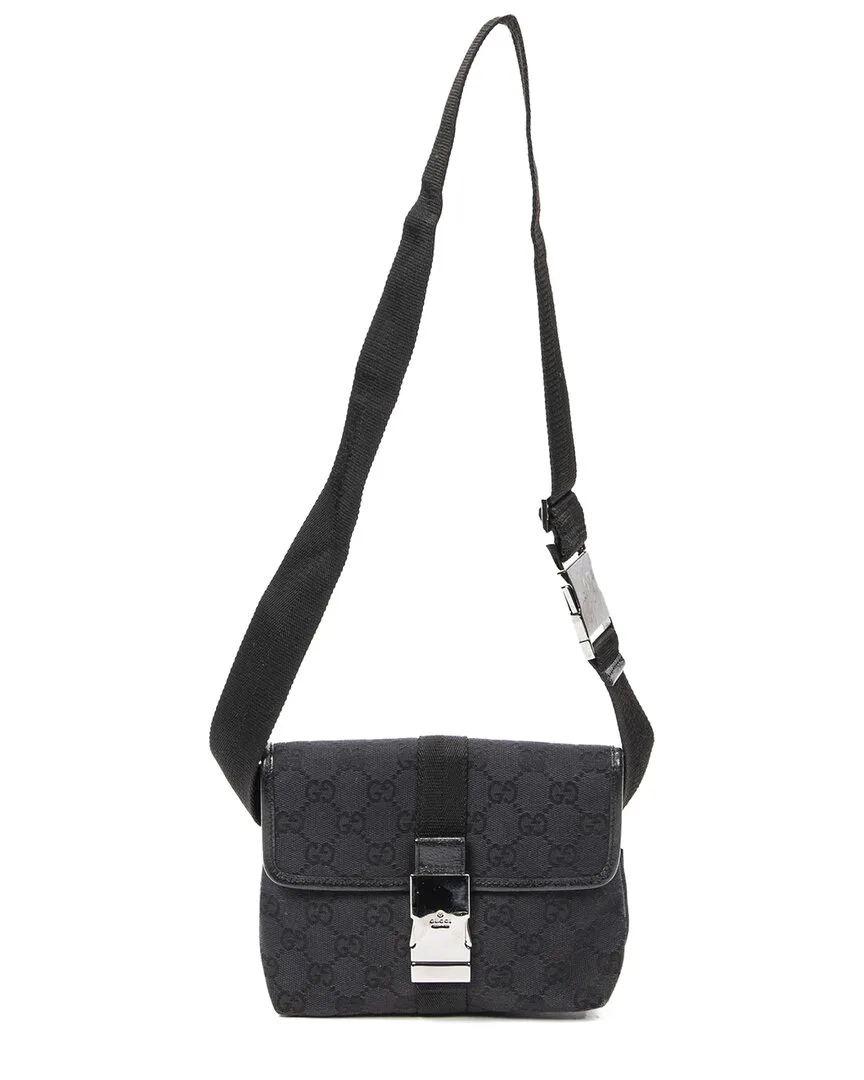 Black Gg Canvas Mini Belt Bag (authentic Pre-Loved) by Gucci