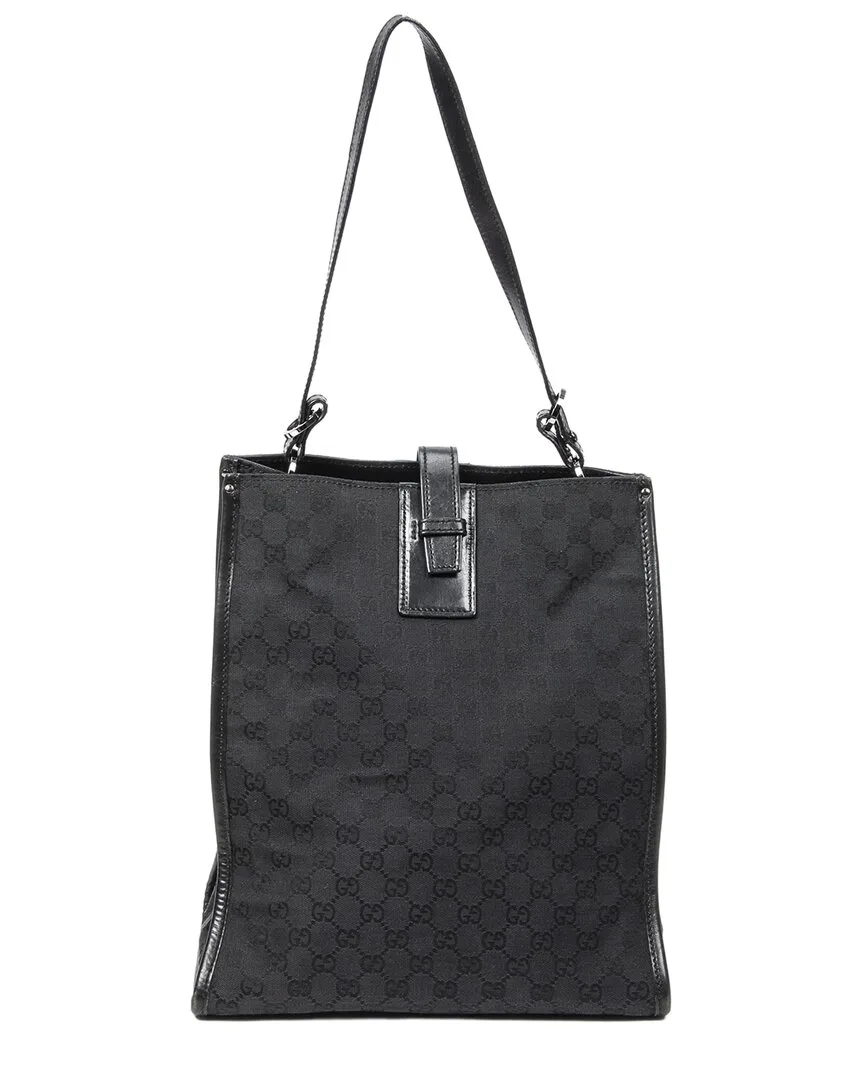 Black Gg Canvas Vertical Tote (authentic Pre-Loved) by Gucci