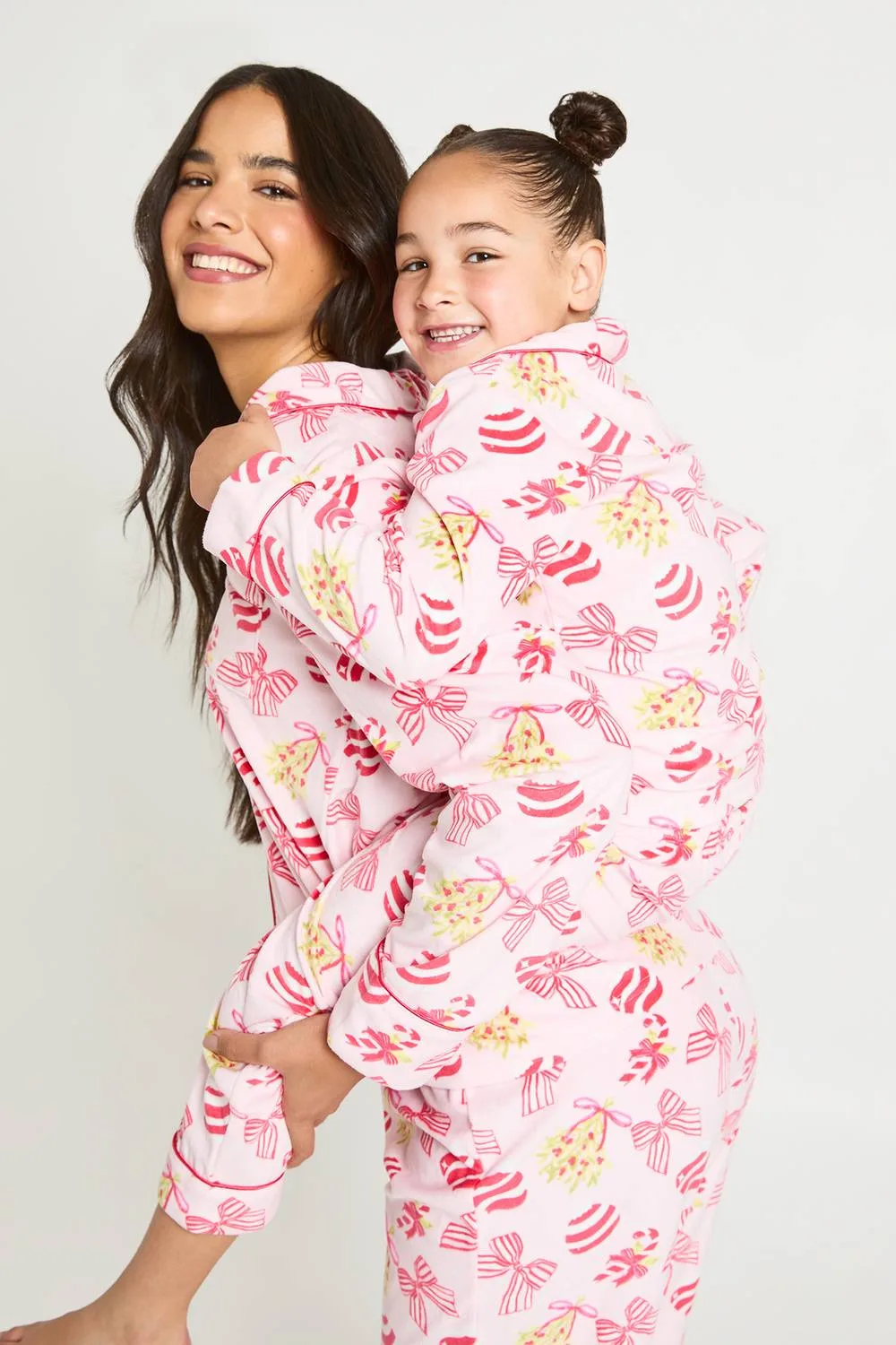 Matching Family Baby Fleece Christmas Print Long Sleeve Shirt & Trousers Pyjama Set by boohoo