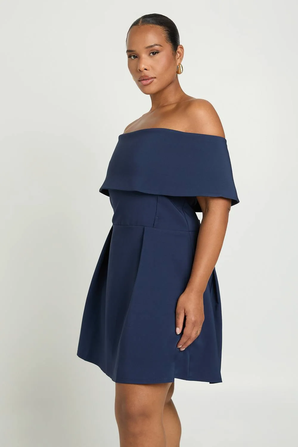 Bardot Belt Detail Skater Dress by boohoo