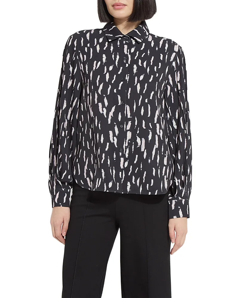 Elizabeth Pleated Balloon Sleeve Shirt by Lysse